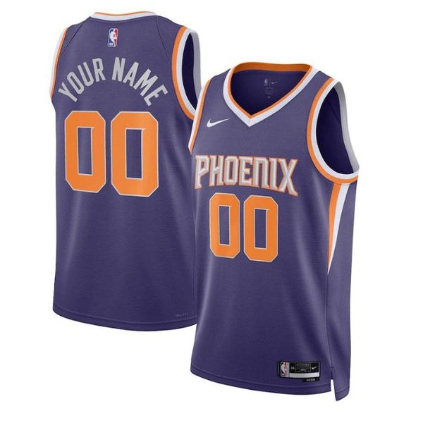 Phoenix Suns Unisex 2023 Swingman Custom Jersey Purple - Icon Edition - Jersey Teams World