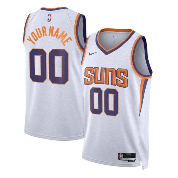 Phoenix Suns Unisex 2023 Swingman Custom Jersey White - Association Edition - Jersey Teams World