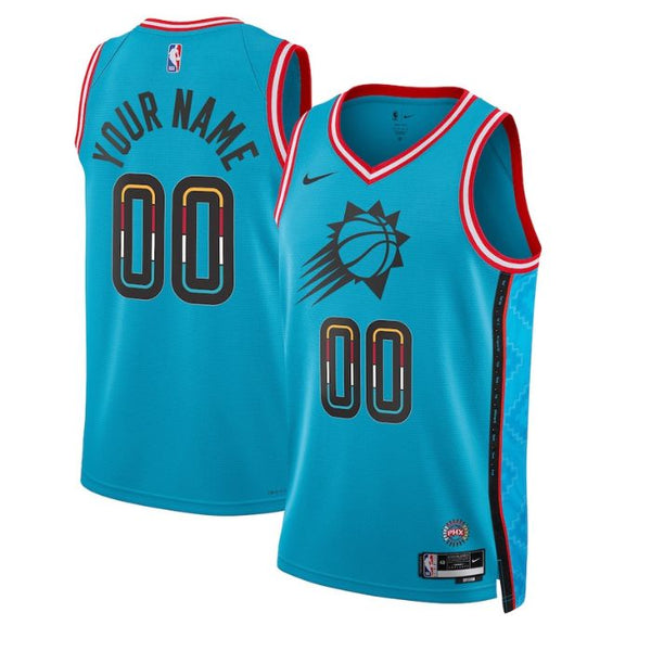 Phoenix Suns Unisex 2023 Swingman Custom Pro Official Jersey - City Edition - Turquoise - Jersey Teams World