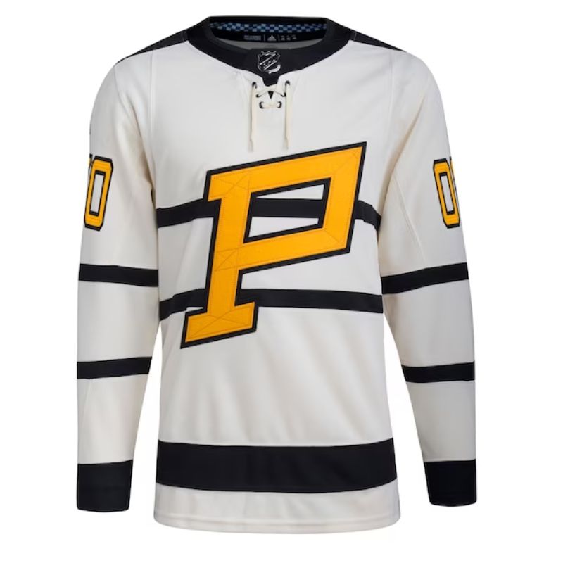 Pittsburgh Penguins Team 2023 Winter Classic Unisex Personalized Jersey - Cream - Jersey Teams World