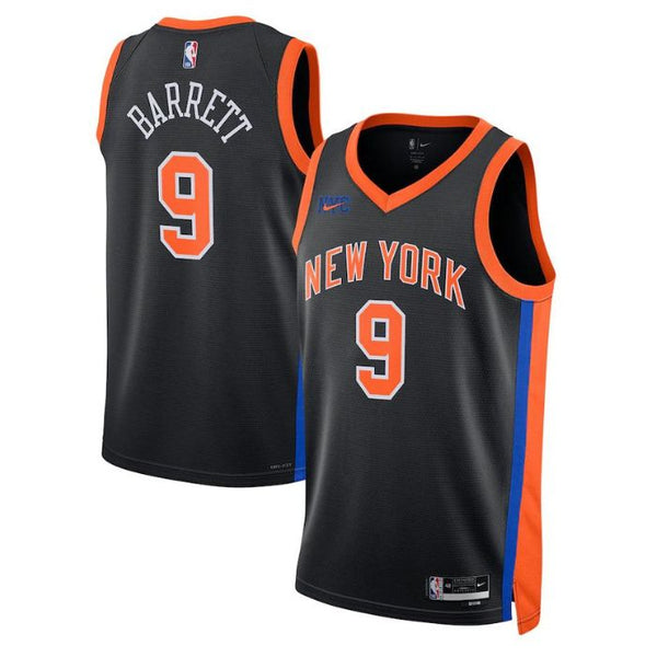 RJ Barrett New York Knicks Unisex 2023 Swingman Pro Jersey - City Edition - Black - Jersey Teams World