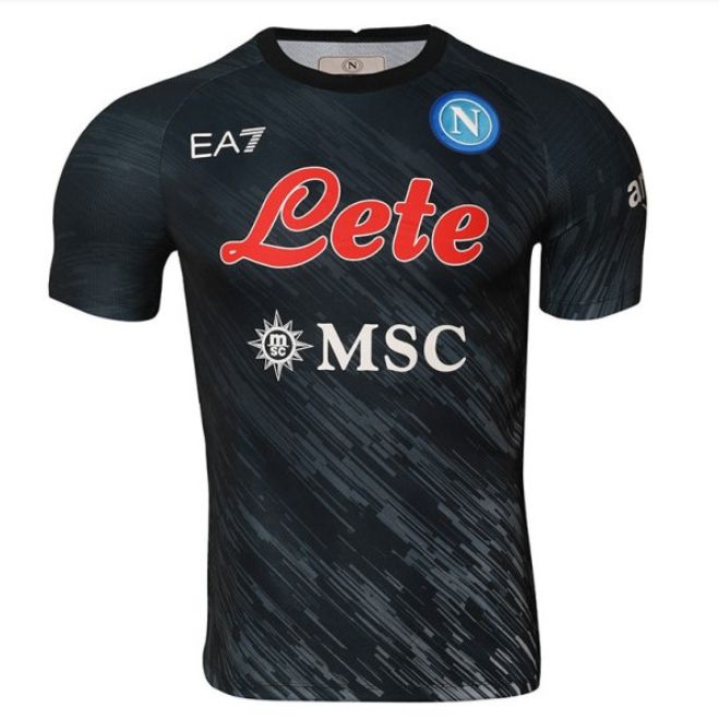 SSC Napoli Third Match Unisex Shirt 2022/2023 Custom Jersey - Black - Jersey Teams World