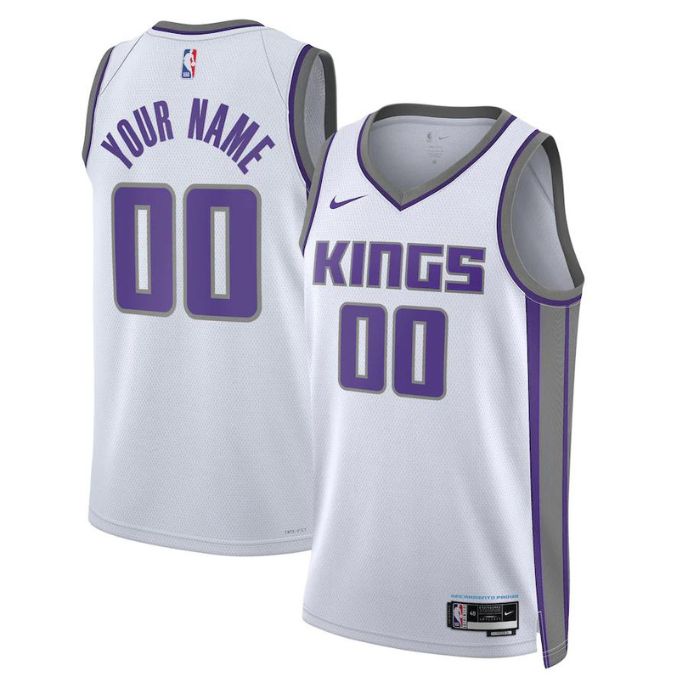 Sacramento Kings Unisex 2023 Swingman Custom Jersey White - Association Edition - Jersey Teams World