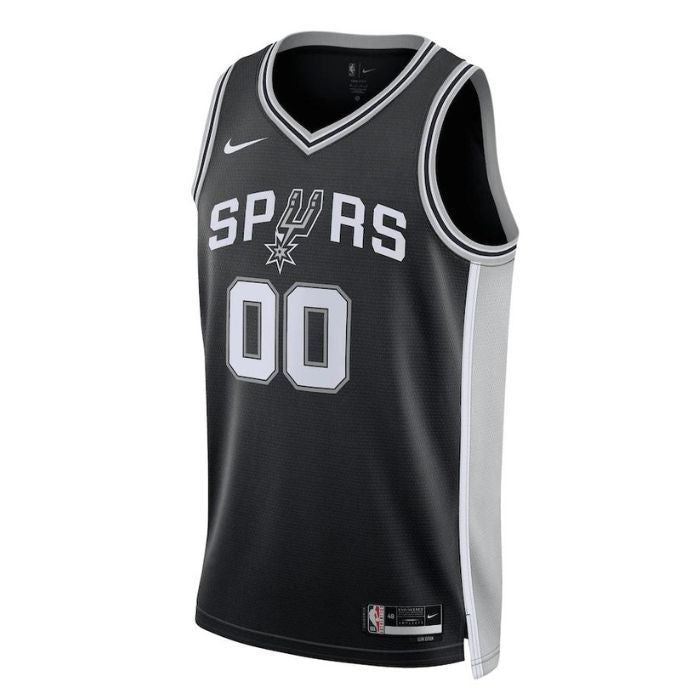 San Antonio Spurs Unisex 2023 Swingman Custom Jersey Black - Icon Edition - Jersey Teams World