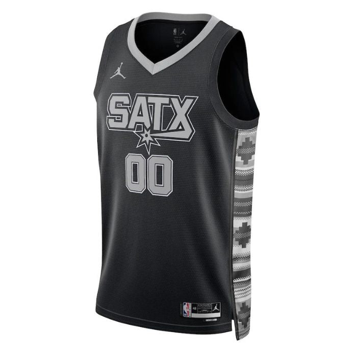 San Antonio Spurs Unisex 2023 Swingman Custom Pro Official Jersey - Statement Edition - Black - Jersey Teams World