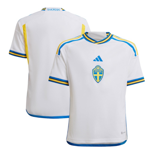 Sweden National Team Away jersey  2022 Customized Shirt Unisex - White - Jersey Teams World