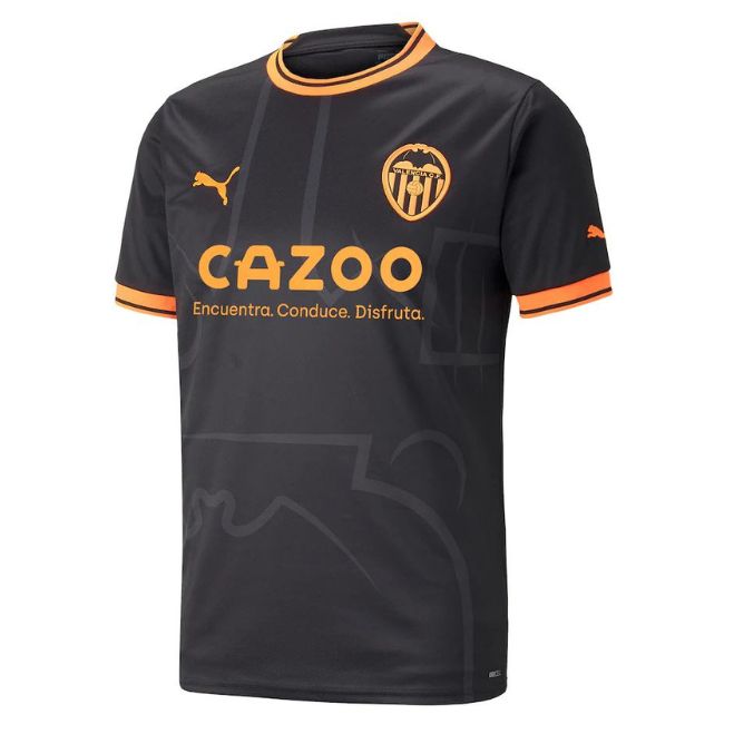 Valencia Away Unisex Shirt 2022-23 Custom Jersey - Black - Jersey Teams World