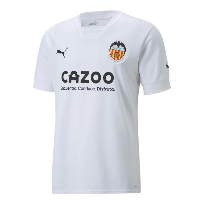 Valencia Home Shirt 2022-23 Customized Jersey - White - Jersey Teams World