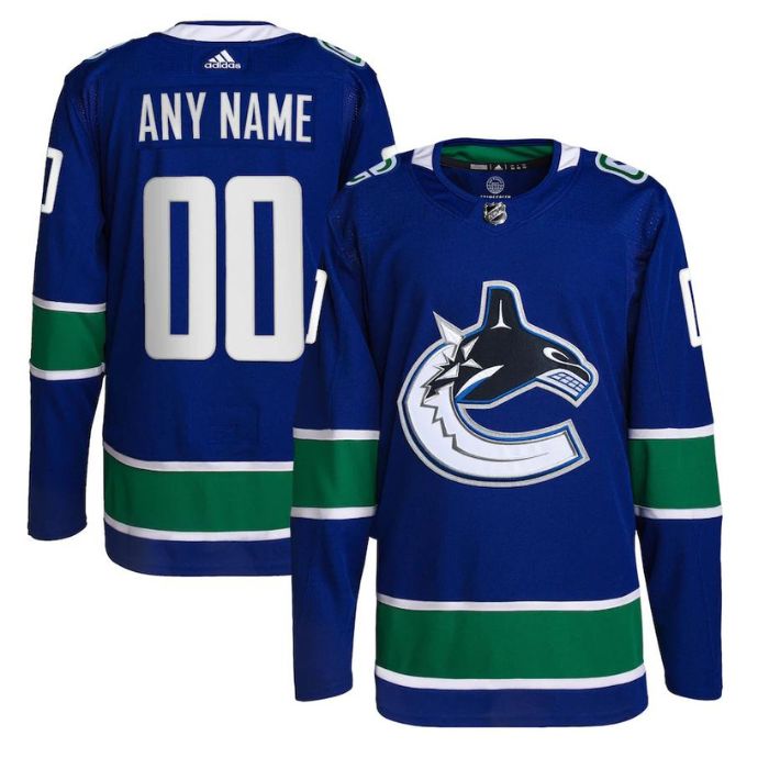 Vancouver Canucks Team Home Primegreen Unisex Pro Personalized Jersey - Royal - Jersey Teams World