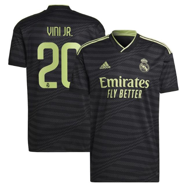 Vini Jr. Real Madrid Unisex Shirt 2022/23 Third Player Jersey - Black - Jersey Teams World