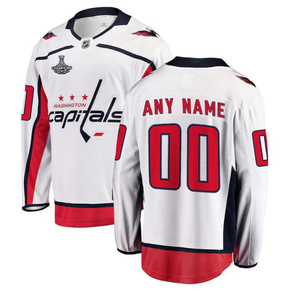 Washington Capitals Team Stanley Cup Champions Away Breakaway Unisex Personalized Jersey - White - Jersey Teams World