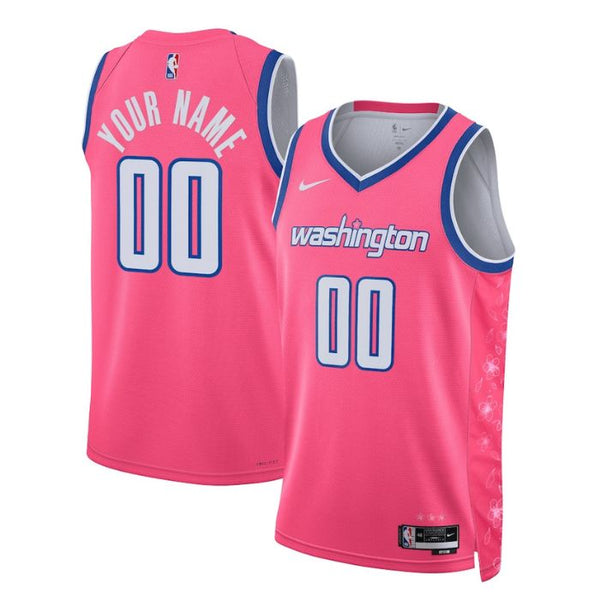 Washington Wizards Unisex 2023 Swingman Custom Pro Official Jersey - City Edition - Pink - Jersey Teams World