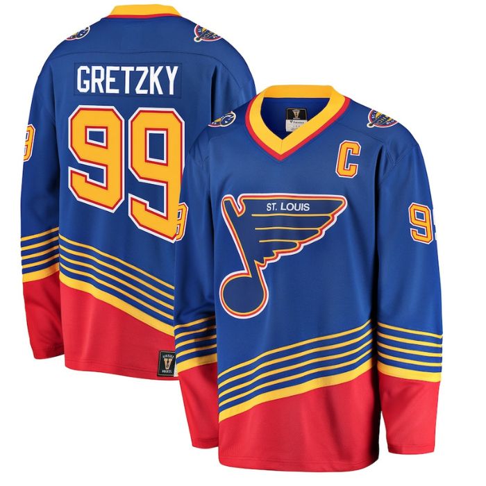 Wayne Gretzky St. Louis Blues Unisex Premier Breakaway Player Jersey - Blue - Jersey Teams World