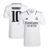 Real Madrid Modric 2022 23 home jersey front and back view in white with sponsor Emirates logo