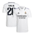 Real Madrid Vini Jr 2022-23 home jersey in white with black number 20 and Adidas logo