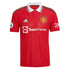 Manchester United 2022 23 home jersey in red with white collar and sponsor logos by Jerseyteamsworld