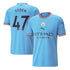 Phil Foden Manchester City 2023 Puma jersey with blue design and number 47 on back by Jerseyteamsworld